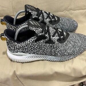 Adidas Alphabounce Running Shoes Sneakers Black White Athletic Cushioned